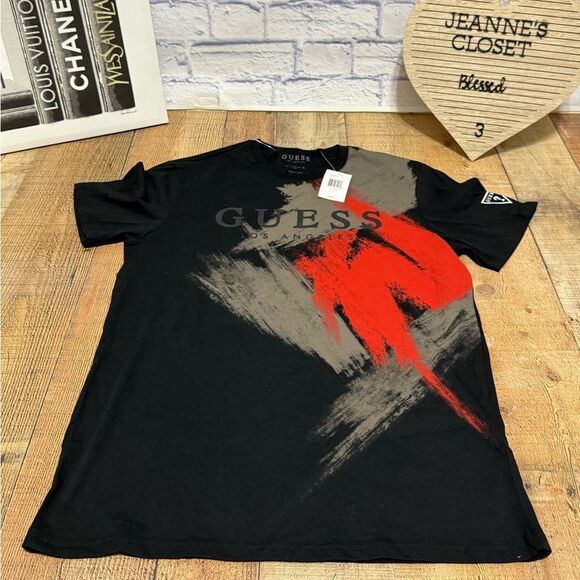 Guess Los Angeles Patterned Multi-Color Graphic Tee NWT size L - Picture 4 of 11